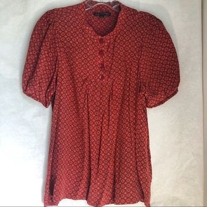 Banana Republic red shortsleeved blouse, size M
